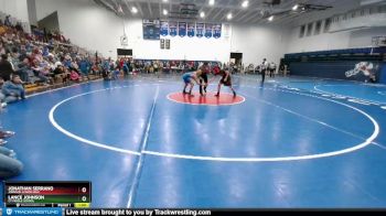 110 lbs Quarterfinal - Jonathan Serrano, Johnson Junior High vs Lance Johnson, CY Middle School