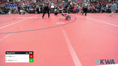 43 lbs Round Of 16 - Rhett Pitts, Cowboy Wrestling Club vs Kolter Short, Newkirk Takedown Club