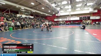 287 lbs Champ. Round 1 - Nicholas Durbala, Foothill High School vs Logan Stewart, Las Lomas High School