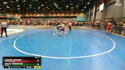 190 lbs Cons. Round 2 - Brock Wesemann, Kelso vs Cooper Wagner, University Prep