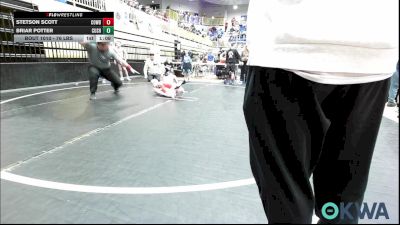76 lbs Semifinal - Stetson Scott, Cowboy Wrestling Club vs Briar Potter, Cushing Tigers