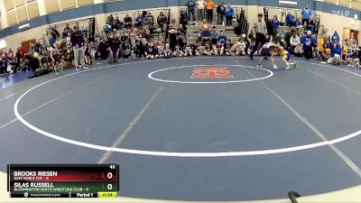 43 lbs Round 5 (10 Team) - Silas Russell, Bloomington South Wrestling Club vs Brooks Riesen, East Noble TUF