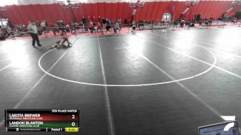 120 lbs 5th Place Match - Lakota Brewer, Riverdale Wrestling Club vs Landon Blanton, Clipper Wrestling Club