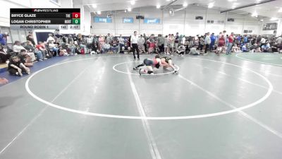 132 lbs Round Robin 1 - Bryce Glaze, The Asylum White-HS vs Logan Christopher, Northern Elite-HS