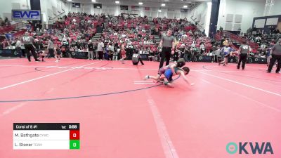 43 lbs Consi Of 8 #1 - Myles Bathgate, Clearwater Youth Wrestling Club vs Luke Stoner, Team Guthrie Wrestling