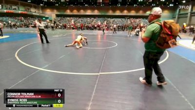 88-92 lbs Round 3 - Connor Tolman, Fallon Outlaws Wrestling Club vs Syress Ross, Greenwave Youth Wrestling