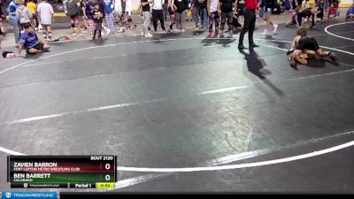 114 lbs Cons. Round 1 - Ben Barrett, Colorado vs Zavien Barron, Fort Lupton Metro Wrestling Club