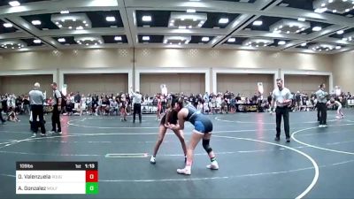 109 lbs Round Of 32 - Olivia Valenzuela, Rough House vs Alexa Gonzalez, Wolfpack WC