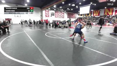 175 lbs Champ. Round 2 - Dario Ruiz, South Hills vs Mason Sauls, Chaparral