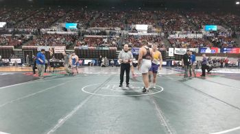 A - 285 lbs Cons. Round 2 - Kingston Oe, Laurel vs Trey Daly, Lockwood (Billings)