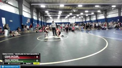 95 lbs Quarterfinal - Colby Butler, Boise Youth Wrestling vs Maxx Watson, Sandpoint Legacy Wrestling