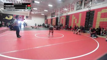 140 lbs Champ. Round 2 - Kiara Gomez, Murrieta Valley vs Joanne Kim, La Canada