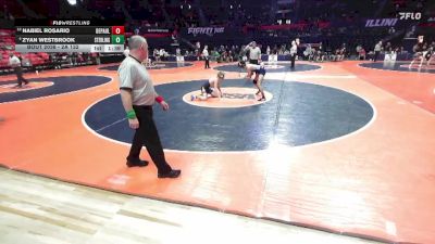 2A 132 lbs Champ. Round 1 - Nabiel Rosario, Chicago (DePaul College Prep) vs Zyan Westbrook, Sterling (H.S.)