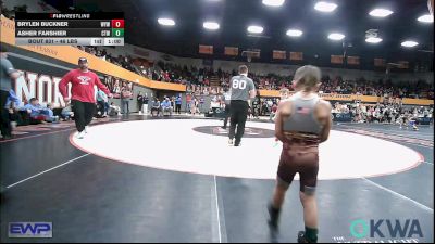 49 lbs Semifinal - Brylen Buckner, Weatherford Youth Wrestling vs Asher Fanshier, Clinton Youth Wrestling