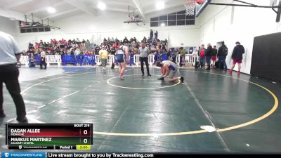 220 lbs Champ. Round 1 - Markus Martinez, Calvary Chapel vs Dagan Allee, Monache