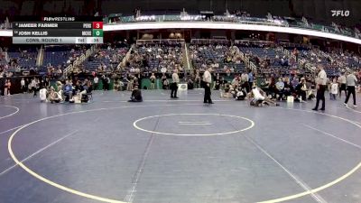 3A 138 lbs Cons. Round 1 - Josh Kellis, Montgomery Central High School vs Jameer Farmer, Person