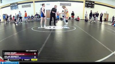 132 lbs Cons. Semi - Jason Shuey, Columbus North Wrestling Club vs Dylan Bennett, Midwest Xtreme Wrestling