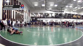 110 A Quarterfinal - Sloane Kruger, Presbyterian College vs Havana Hampl, Lindsey Wilson University