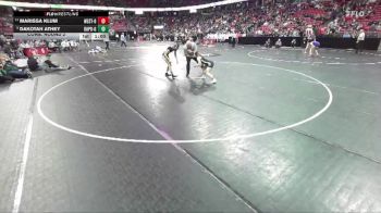 Girls 114 lbs Cons. Round 2 - Marissa Klum, Westby-Girls vs Dakotah Athey, Bay Port-Girls