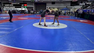 6A 215 lbs Cons. Round 3 - Joseph Apps, Spanish Fort vs Jourdan Godwin, Mcadory