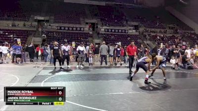 108-109 lbs Round 1 - Maddox Roybal, Duran Wrestling Club vs Jaiden Rodriguez, Ridge Wrestling Club