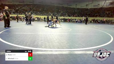 108 lbs Consi Of 16 #1 - Juel Ross, Harrah Little League Wrestling vs London Mitchell, DC Girls Wrestling