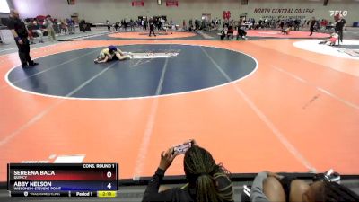 116 lbs Cons. Round 1 - Sereena Baca, Quincy vs Abby Nelson, Wisconsin-Stevens Point