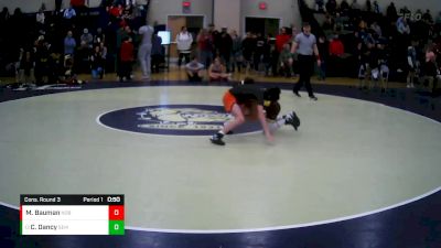 86 lbs Cons. Round 3 - Charlie Dancy, South Euclid Memorial vs Mike Bauman, North Olmsted Black