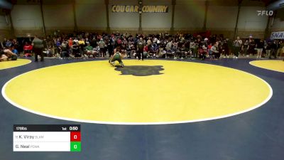 178 lbs Consi Of 16 #2 - Kaleb Viray, SLAM Academy (NV) vs Gunnar Neal, Poway