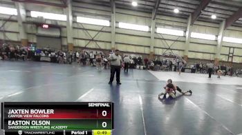 90 lbs Semifinal - Easton Olson, Sanderson Wrestling Academy vs Jaxten Bowler, Canyon View Falcons