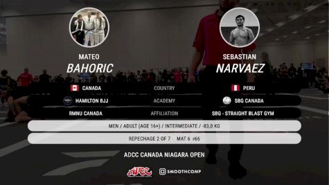 Sebastian Narvaez vs Mateo Bahoric 2025 ADCC Niagara Open