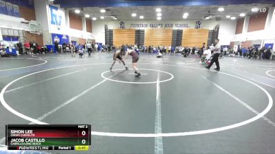 120 lbs Cons. Round 1 - Jacob Castillo, Cabrillo/Long Beach vs Simon Lee, Crespi Carmelite