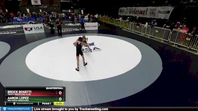 77 lbs Quarterfinal - Brock Bogetti, Tracy Wrestling Club vs Aaron Lopez, Red Wave Wrestling