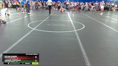 72 lbs Finals (2 Team) - Legend Portillo, Highland Medina vs Dylan Eaver, Donahue WA Blue