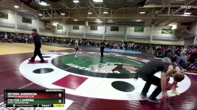 112 lbs Quarterfinal - Colton Lamfers, SIoux Center Riptide vs Zeyden Anderson, Sheridan Wrestling Club