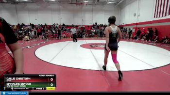 135 lbs Cons. Round 1 - Callie Christoph, Omak vs Emmaline Snyder, Naches Valley (Girls)