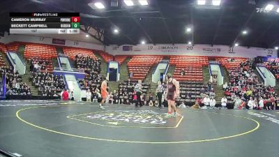 157 lbs Quarterfinals (8 Team) - Beckett Campbell, Hudson vs Cameron Murray, Powers North Central