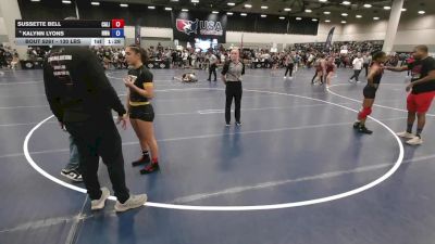 130 lbs Champ. Rd Of 16 - Sussette Bell, California vs Kalynn Lyons, Nebraska Wrestling Academy