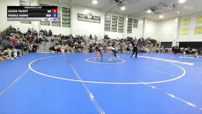 160 lbs Quarterfinals (8 Team) - Pearla Hanna, Menlo A vs Alexia Talbot, Bandit