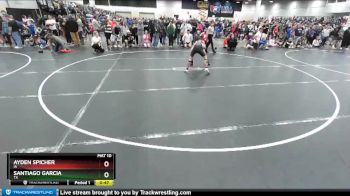 87 lbs Champ. Round 2 - Ayden Spicher, IA vs Santiago Garcia, TX