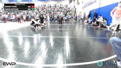 55 lbs Quarterfinal - Barrett Robb, IRONMEN Wrestling Club vs Kanon Zappone, Barnsdall Youth Wrestling