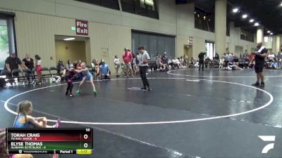 55 lbs Round 3 (6 Team) - Torah Craig, TN AAU- Havok vs Elyse Thomas, Alabama Elite Black