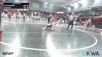 61 lbs Consi Of 8 #2 - Clayton Brady, Barnsdall Youth Wrestling vs Levi Ellis, Tulsa North Mabee Stampede