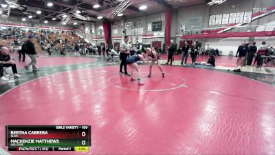 100 lbs Cons. Round 7 - Mackenzie Matthews, Los Osos vs Bertha Cabrera, SLAM