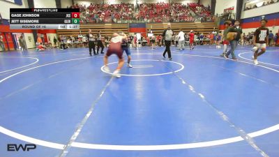 126 lbs Round Of 16 - Gage Johnson, Jenks vs Jett Sisemore, Glenpool