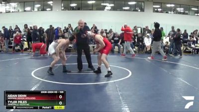 135 lbs Cons. Round 1 - Aidan Dehn, Western Region Affiliated vs Tyler Milks, Jonesville Youth WC