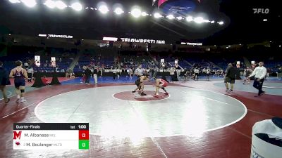 157 lbs Quarterfinal - Marco Albanese, Melrose vs Michael Boulanger, Milford [MA]