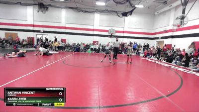 70 lbs Quarterfinal - Antwan Vincent, Phenom vs Kasen Ayer, Cameron Youth Wrestling Club