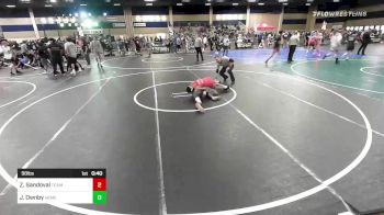 98 lbs Consi Of 8 #1 - Zeke Sandoval, Team SoCal vs Joshua Ownby, Hemet WC