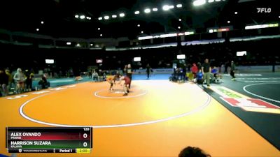 120 lbs Quarterfinal - Alex Ovando, Prairie vs Harrison Suzara, Kalama